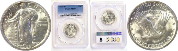 1928-D Standing Liberty Quarter.  -   PCGS MS-64