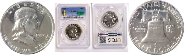 1950 Franklin Half Dollar  -  PCGS PR-67  CAC