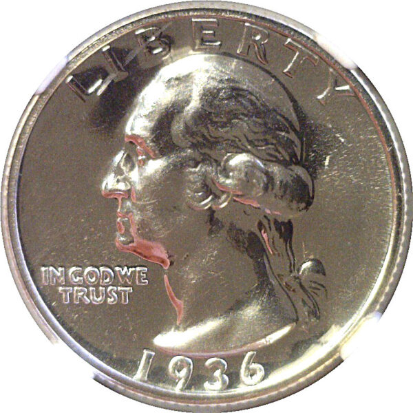 1936 Washington Quarter  -   NGC PF-65  CAC - Image 2