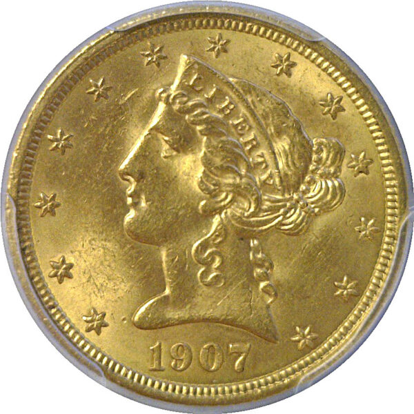 1907 $5 Liberty  -  PCGS MS-64+ - Image 2