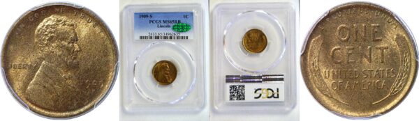 1909-S Lincoln Cent  -  MS-65 RB  CAC