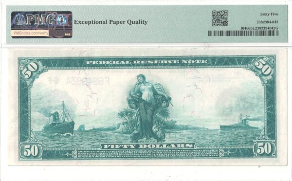 1914 $50 Federal Reserve Note Fr-1046 PMG Gem-65 EPQ - Image 3