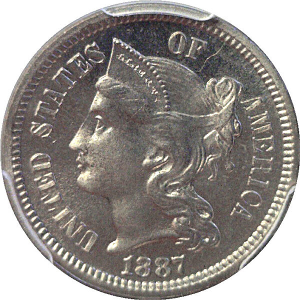 1887/(6) Nickel Three Cent  -  PCGS PR-66 - Image 2