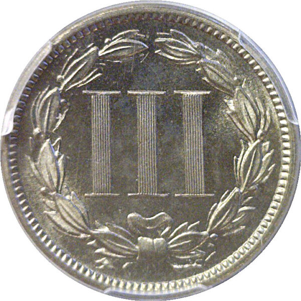 1887/(6) Nickel Three Cent  -  PCGS PR-66 - Image 3