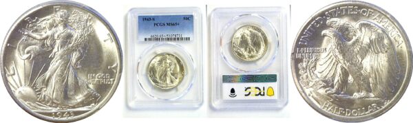 1943-S Walking Liberty Half Dollar   -   PCGS MS-65+