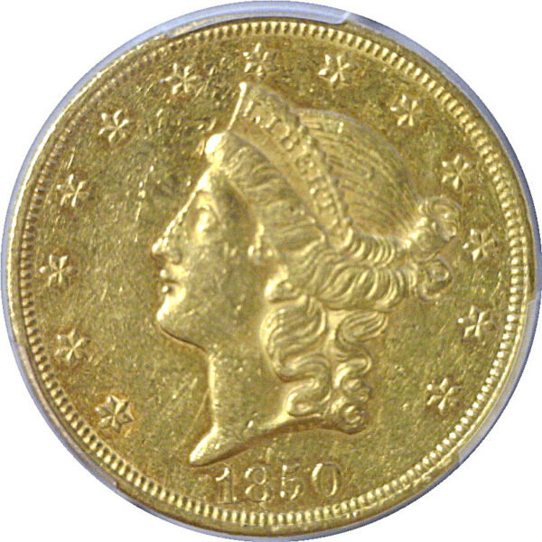 1850 $20 Liberty   -   PCGS AU-55 - Image 2