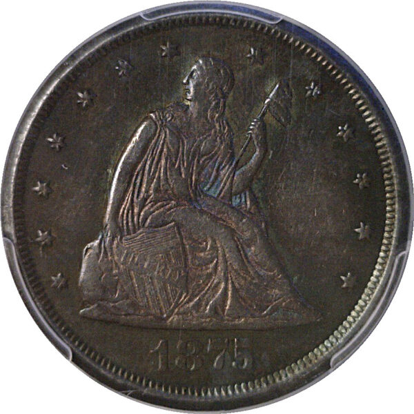 1875-CC Twenty Cent Piece. -  PCGS AU-55 - Image 2