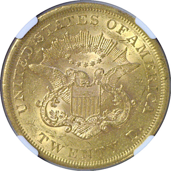 1861 $20 Liberty  -  NGC AU-58 - Image 3