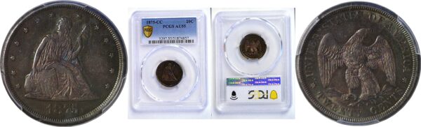 1875-CC Twenty Cent Piece. -  PCGS AU-55