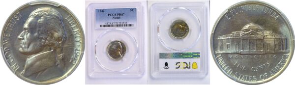 1942 Jefferson Nickel  -  PCGS PR-67