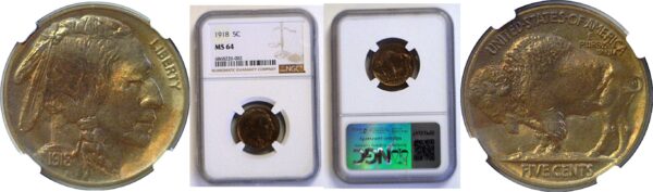 1918 Buffalo Nickel  -  NGC MS-64