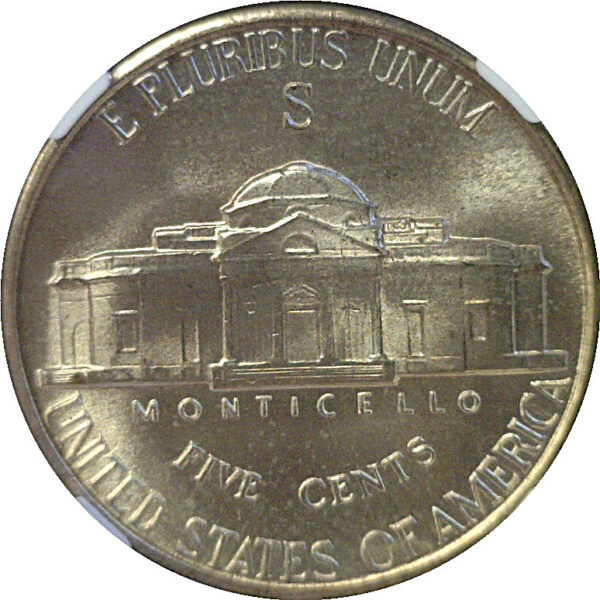 1943-S Jefferson Nickel  -  NGC MS-66+ 5FS - Image 3