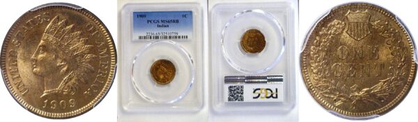 1909 Indian Head Cent. -  PCGS MS-65 RB