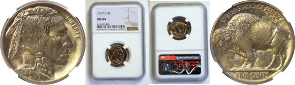 1917-D Buffalo Nickel  -  NGC MS-64