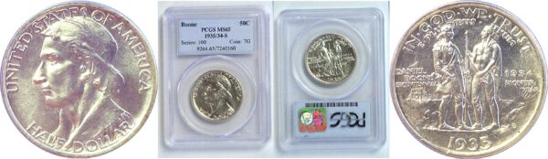 1935/34-S Boone Commemorative Half Dollar  -  PCGS MS-65