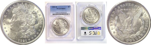 1921-D Morgan Dollar  -  PCGS MS-63