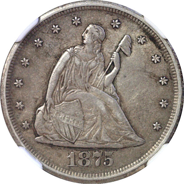 1875-CC Twenty Cent Piece  -  NGC XF-45 - Image 2