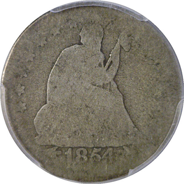 1854-0 Huge O.  Seated Liberty Quarter. -  PCGS FR-2 - Image 2