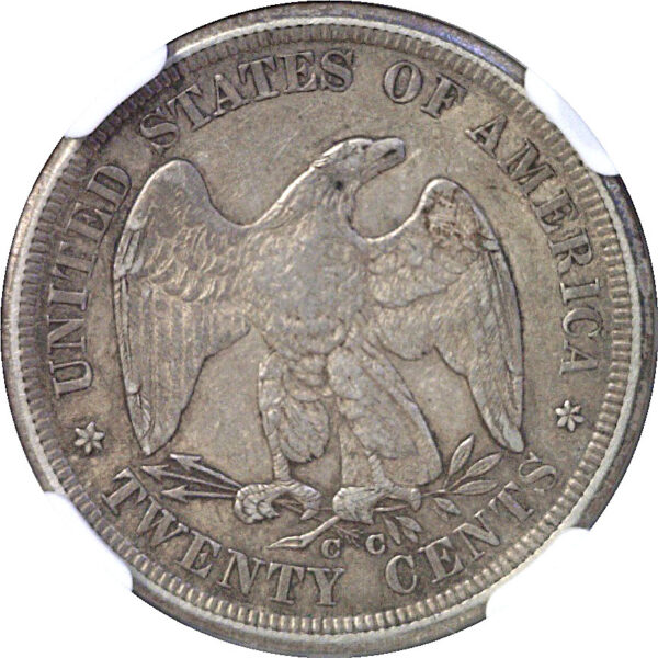 1875-CC Twenty Cent Piece  -  NGC XF-45 - Image 3
