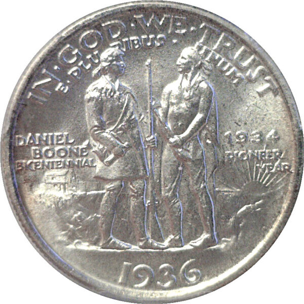 1936 Boone Commemorative Half Dollar  -  PCGS MS-64 - Image 3