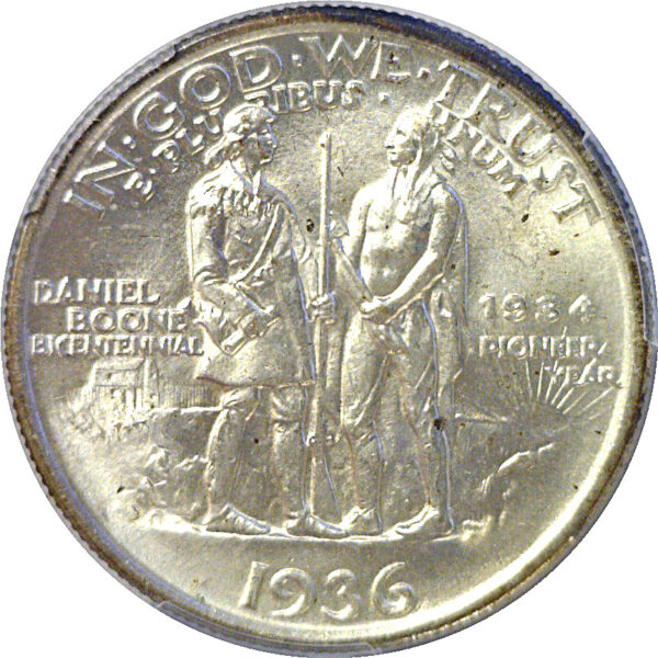 1936 Boone Commemorative Half Dollar  -  PCGS MS-65 - Image 3