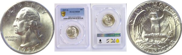 1937-S Washington Quarter  -  PCGS MS-65