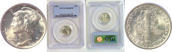 1925 Mercury Dime  -  PCGS MS-66 FB