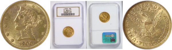 1900 $5 Liberty   -   NGC MS-61