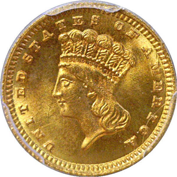 1882 One Dollar Gold Coin  -  PCGS MS-65+ - Image 2