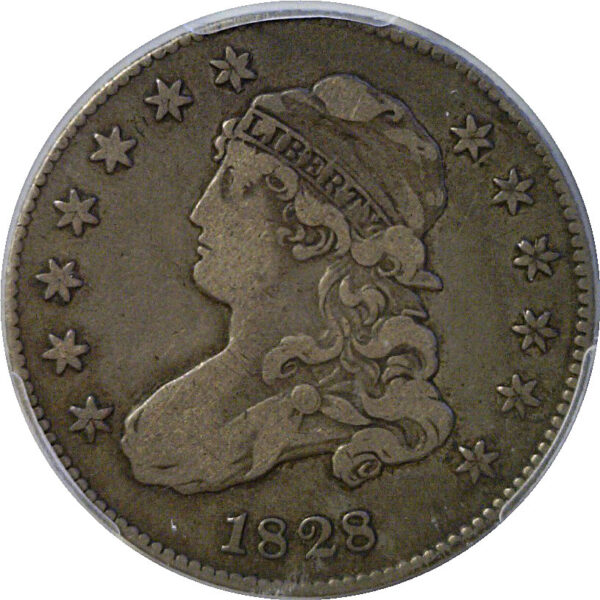 1828 Bust Quarter. -  PCGS VF-25.  CAC - Image 2