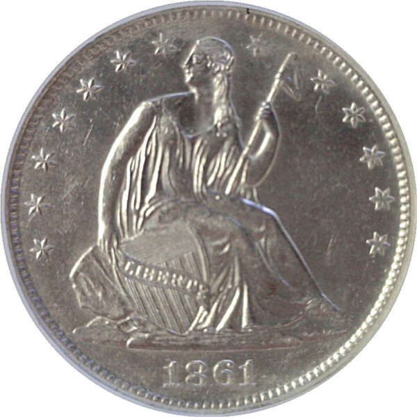 1861-O Seated Liberty Half Dollar   -   Shipwreck Effect (A) Unc. - Image 2