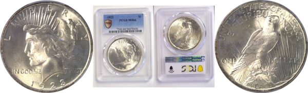1923 Peace Dollar  -  PCGS MS-66