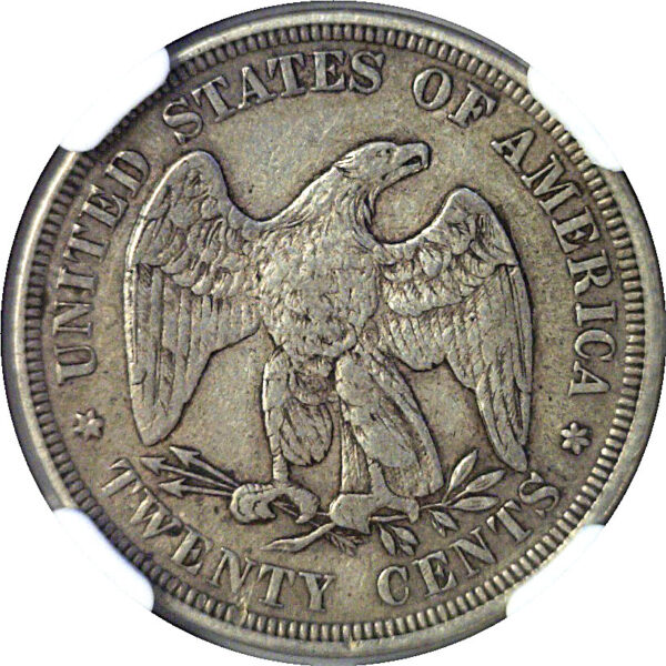 1876 Twenty Cent Piece  -  NGC XF-45  CAC - Image 3
