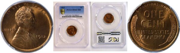 1912 Lincoln Cent  -  PCGS MS-66+ RD