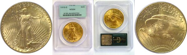 1915-S $20 St. Gaudens  -  PCGS MS-64