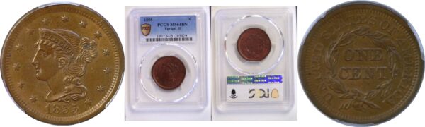 1855 Large Cent   -   PCGS MS-64 BN