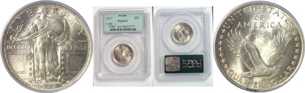 1917 T-1.  Standing Liberty Quarter   -   PCGS MS-64 FH
