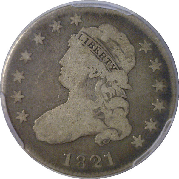 1821 Bust Quarter  -  PCGS G-6 - Image 2