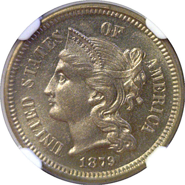 1879 Nickel Three Cent  -  NGC MS-63 - Image 2