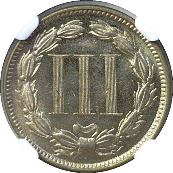1879 Nickel Three Cent  -  NGC MS-63 - Image 3