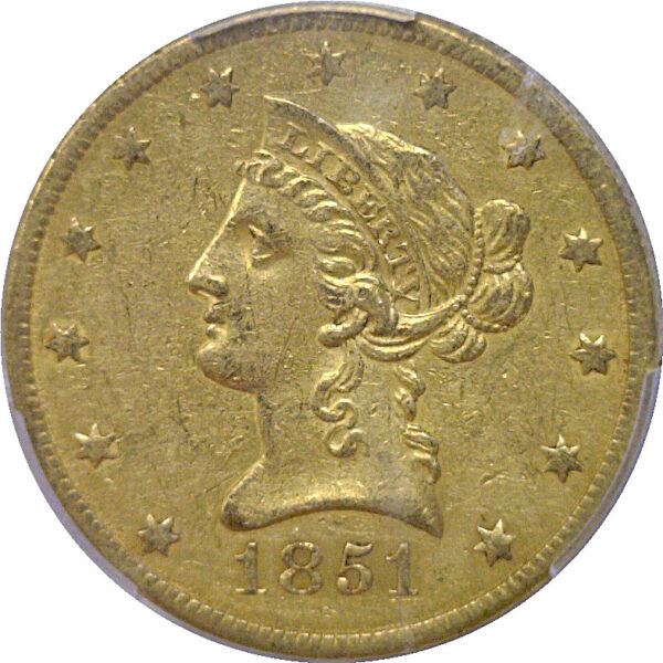 1851-O $10 Liberty. -  PCGS XF-45 - Image 2