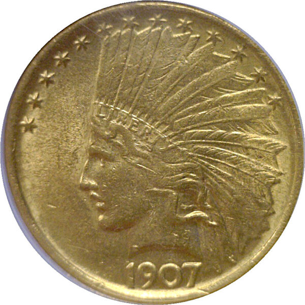 1907 $10 Indian   -  NGC MS-62 - Image 2