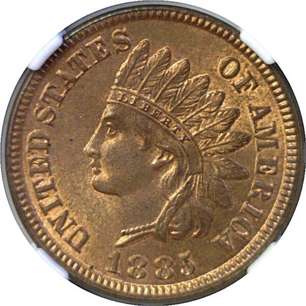 1885 Indian Head Cent  -  NGC MS-65 RB - Image 2