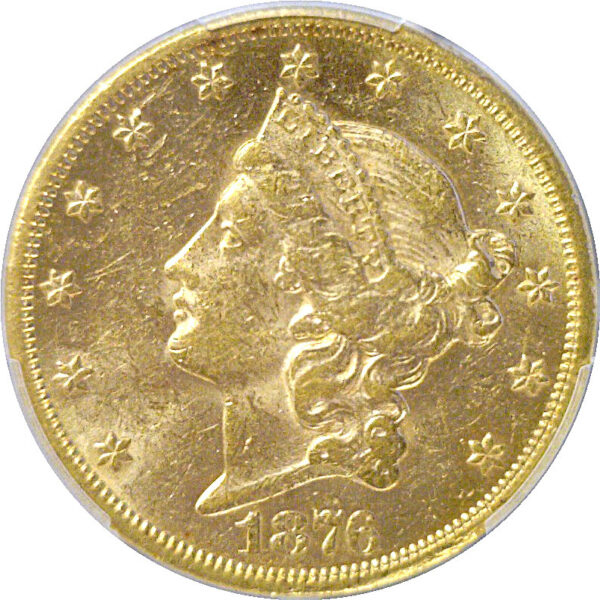 1876-CC $20 Liberty  -  PCGS MS-60 - Image 2