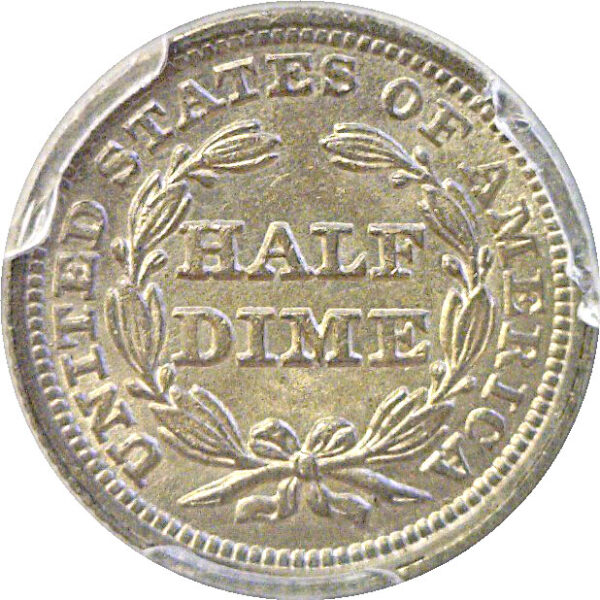 1853 Seated Liberty Half Dime  -  PCGS AU-58 - Image 3