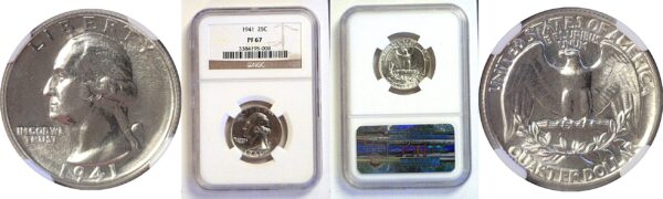 1941 Washington Quarter. -  NGC PF-67