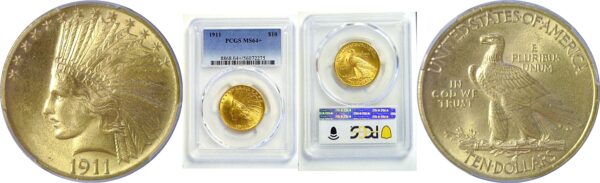 1911 $10 Indian. -  PCGS MS-64+