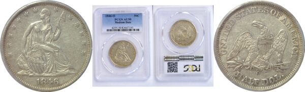 1846-O Seated Liberty Half Dollar  -  PCGS AU-50