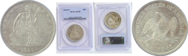 1844-O Seated Liberty Half Dollar. -  PCGS XF-45