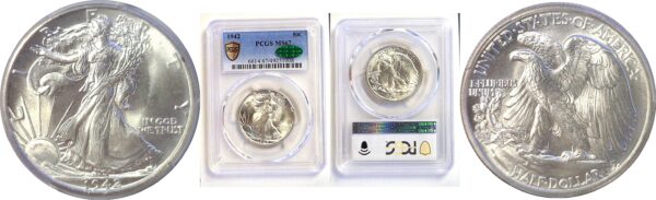 1942 Walking Liberty Half Dollar. -  PCGS MS-67.  CAC